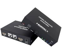 KAGO Rallonge HDMI 4K @ 60 Hz sur câble Ethernet Cat5e/6/7/8, 70 m de latence nulle non compressée, HDR10 18 Gbit/s, HDCP 2.2, IR et PoC bidirectionnels, prise en charge en cascade 1 à 8 (ensemble