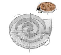 kagrote Fumée, Serpentin pour Fumoir pour Barbecue, Generateur Fumee FroiEn Acier Inoxydable, pour Fumoir Fumage VianPoisson Grille Barbecue