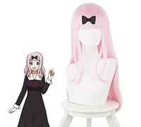 Kaguya-Sama L'Amour Est La Guerre Chika Fujiwara Cosplay Perruque Pour Femmes Fille Cheveux Synthétiques 60 Cm Longue Droite Anime Cos Fête Perruque Rose