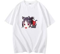 Kaguya-sama Love is War T-Shirt Sports Tee Summer Shirt Casual Tops Loose T-Shirt Shinomiya Kaguya Cosplay Short-Sleeved Shirt Unisex Manches Courtes(X-Large)