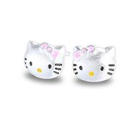 Kaguyo Boucles d'oreilles chat pour femme - Argent sterling 925 - Boucles d'oreilles à tige en forme de chat mignon pour femmes, filles et enfants - Cadeau d'anniversaire