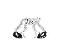kaguyo Boucles d'oreilles en argent Kaguyo pour femmes, boucles d'oreilles pour filles Boucles d'oreilles en argent sterling pavées de zircone taillées pour femmes filles, cadeau d'anniversaire