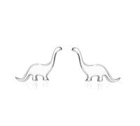 Kaguyo Boucles d'oreilles en argent sterling pour femmes, argent sterling pavé d'améthyste vert bleu rouge zircone mignonne souris boucles d'oreilles pour femmes filles enfants (silver)