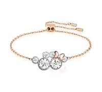 Kaguyo Bracelets Mickey Mouse, bracelets en argent sterling 925 plaqué or rose avec zirconia clair, bracelets réglables à lien infini Minnie Mouse pour femmes et filles (rose Minnie Mickey)