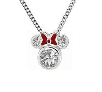 Kaguyo Collier en Argent Sterling 925 pour Femme - Collier avec Pendentif en Forme de Souris en émail Rouge avec Zircone Transparente pour Femmes et Filles, Cadeau d'anniversaire