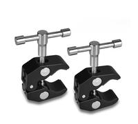 KAGYOKU Super Clamp - Lot de 2 pinces crabe à filetage 1/4 et 3/8 pour appareil photo reflex numérique, moniteur, lumière LED, microphones photographiques