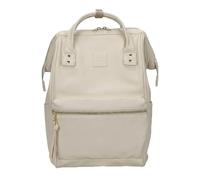 Kah&Kee Sac à dos en cuir pour femme - Imperméable - 15" - Élégant sac pour ordinateur portable pour enseignants et travail de bureau, idéal pour les voyages, Blanc ivoire., M, Sac à dos daypack