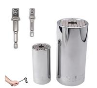 Kahaybeall Clé à Douille Universelle 7-19mm et 11-32mm, Outil Universel Multifonction, Universal Socket Wrench, Set de Douilles Multifonctionnelles - Outil Pratique pour Écrous Irréguliers