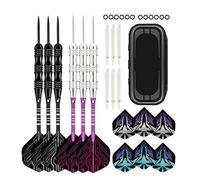 KAHDGSS 1 jeu de fléchettes en aluminium avec étui de transport, jeu de fléchettes professionnel à pointe en acier, facile à utiliser, ensemble de pointes en acier portables