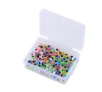 KAHDGSS 100x Couleurs mélangées Yeux de Poisson Perles Ligne de pêche Perles Boules flottantes Bouchon appâts de pêche Oeufs Perle 5/6 / 8/10 / 12mm Plate-Forme