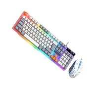 KAHDGSS 104 touches = clavier de jeu et combo avec rétroéclairage LED silencieux clavier d'ordinateur clavier PC clavier filaire USB