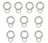 KAHDGSS 10Pcs Small Carabiner Spring Clip Metal for Bag Purse Handbag Strap Keychain Jewelry Making Craft Project Rings