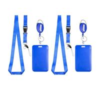 KAHDGSS 2 Jeux De Porte-Badges avec Clips À Bobine Rétractable Porte-clés Robuste avec Lanière