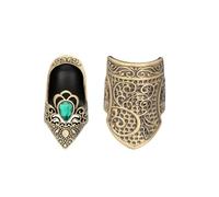 KAHDGSS 2 pièces rétro Couture dé à Coudre Portable protège-Doigts Garde pour Broderie Couture Main Quilting Couture Projet Antique dé à Coudre