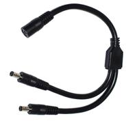 KAHDGSS 23 Cm De Long DC5525 Rallonge Rorgon 5.5x2 5 Mm Femelle À 2xmale Câble De Séparateur Connecteur pour Les Surveillances Les Caméras Moniteurs Surveillent L'extension Puissance