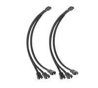 KAHDGSS 2pcs 3/2/1 Way 4pin PWMS Fan Splitter Cable 9.8 Pouces Convertisseurs Ventilateur PC pour Connexion Multiple Ventilateur