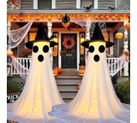 KAHDGSS 2Pcs Large Ghostly Figure Halloween Decoration for Yard Porch Indoor and Outdoor 120cm Batteries Not Included Halloween Ghostly