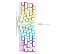 KAHDGSS 69 claviers de jeu mécaniques ergonomiques USB C câble détachable 18 RVB mode rétroéclairé silencieux design de bureau anti-ghosting pour PC claviers de jeu ergonomiques