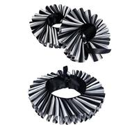 KAHDGSS Accessoire de collerette avec fermeture à | Accent plissé et blanc avec fermeture à nouer pour un look de costume dramatique, séances de portrait photo