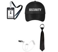 KAHDGSS Accessoires de costume d'agent secret avec oreillettes, lunettes et cravate, costume d'Halloween pour adulte et enfant, tenue de jeu de rôle