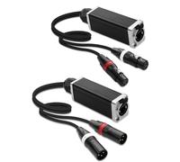 KAHDGSS Adaptateur Auditif DMX512 À 2 Voies pour CAT5 / 6/7 Ethernet Stage Grade Annuling & Extension Ethercon Networking