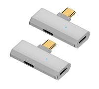 KAHDGSS Adaptateur de charge USB C pour casque 1 entrée 2 sorties Type C Adaptateur 90 degrés USB 100 W Charge rapide Splitter pour téléphone vers un convertisseur A