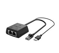 KAHDGSS Adaptateur répartiteur Ethernet femelle 1 vers 2 prises femelles - Noir