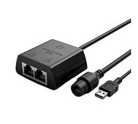 KAHDGSS Adaptateur répartiteur Ethernet femelle 1 vers 2 prises femelles - Noir