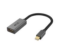 KAHDGSS Adaptateur transparent vers HDMI - Boîtier en aluminium - Résolution 4K - Pour moniteurs, projecteurs, ordinateurs portables