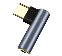 KAHDGSS Adaptateur USB C vers 3,5 mm pour casque à angle droit - Réduction du bruit - 3,14 cm - Pour smartphones - Utilisation USB C