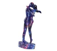 KAHDGSS Amant câlin Statue Artistique résine Baiser Couple Sculpture avec Base Maison Bureau décoration pour Anniversaire de Mariage Amant câlin Sculpture