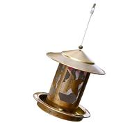 KAHDGSS Anti Squirrels Metal Wild Bird Feeder Feeding Stations Wide Roof Protections Dry Large Preservation for Garden Birds Durable Iron Bird Feeder for Garden