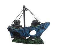 KAHDGSS Aquariums Navires de Guerre Artisanat Réutilisables Ornements de Navires de Guerre Résistant à l ' Usure Décorations d ' épaves pour Aquariums Cave Pirates Naufrages de Navires