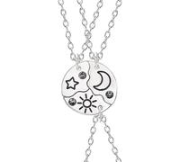 KAHDGSS Artiste Collier De Pendentif Géométrique Célestuels Thème Sun Moon Stars Clouds Bijoux Contemporains Cadeaux Contrôlement Constellations Collier D'amitié