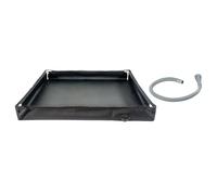 KAHDGSS Bac de douche pliable portable avec cadre en fibre renforcée, base de camping pour une utilisation en extérieur, poêle portable avec tuyau de drainage