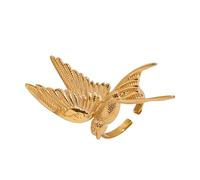 KAHDGSS Bague en acier inoxydable faite à la main en forme de colombes pour adultes et adultes qui chérissent la paix et les styles - Accessoire de mode pour jeunes