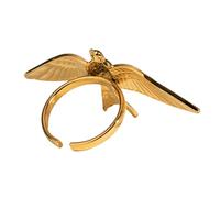 KAHDGSS Bagues ouvertes en acier inoxydable robuste avec ailes d'oiseau - Accessoire de bijoux pour femme - Tendance unique - Personnalisable