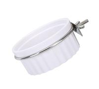 KAHDGSS Bird Feeding Dish Cups Parrot Food Bowl with Clamps Holders Cage Water for Parakeet African Greys Budgies Cage Water