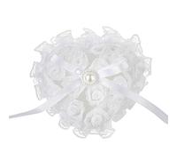 KAHDGSS Boîte de rangement pour bagues en forme de cœur avec détails en dentelle délicate pour mariage, cérémonies de mariage, bagues de mariage