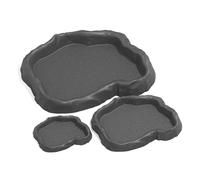 KAHDGSS Bol d'eau pour Reptiles 3 Pièces Simulation De Roche Bol Nourriture Bassin Bain pour Grenouilles Arboricoles Et Serpent 'Animaux Compagnie Accessoire 'Alimentation Décors 'Habitat