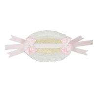 KAHDGSS Bonnet de paille respirant confortable victorien avec nœud en dentelle florale pour fête à thème, rassemblements, cosplay