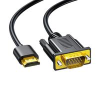 KAHDGSS Câble adaptateur HDTV vers VGA multifonction 1080p/60 Hz de sortie pour lecteur d'ordinateur, moniteur, anti-interférences, construction HDTV vers VGA