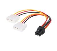 KAHDGSS Câble d'alimentation Double Connecteurs 4 Broches À 6 Broches pour Remplacement De Carte Graphique PCIe pour Accessoires De Carte Vidéo Câble 'Extension 'Alimentation GPU Robuste