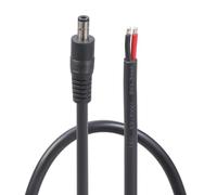 KAHDGSS Câble d'alimentation Pigtails 5,5 mm x 2,5 mm prise mâle vers fil nu extrémité ouverte cordon de réparation pour appareil photo cordon de réparation