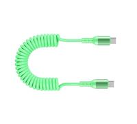 KAHDGSS Câble de données enroulé à Ressort USB Type C Ligne de Fil de télescopique Longueur réglable Jusqu ' à 1.5m Prise en du câble USB C 6Amp