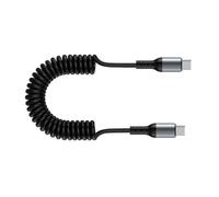 KAHDGSS Câble de données enroulé à Ressort USB Type C Ligne de Fil de télescopique Longueur réglable Jusqu ' à 1.5m Prise en du câble USB C 6Amp