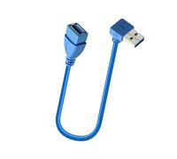 KAHDGSS Câble d'extension USB 3.0 à 90 degrés USB 3.0 A vers A mâle vers femelle Connecteurs d'extension pour divers périphériques USB mâle vers femelle USB