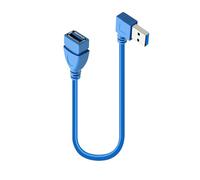 KAHDGSS Câble d'extension USB 3.0 à 90 degrés USB 3.0 A vers A mâle vers femelle Connecteurs d'extension pour divers périphériques USB mâle vers femelle USB