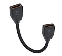 KAHDGSS Câble DisplayPort 2.1 16K @ 30Hz 8K @ 120Hz 4K @ 240Hz DisplayPort femelle vers femelle 52 Gbps câble d'extension pour adaptateur vidéo PC portable