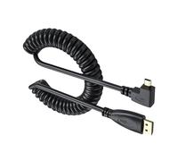 KAHDGSS Câble vidéo spiralé 4K 60 Hz HDTV mâle vers mâle pour téléviseurs, moniteurs et projecteurs, cordon spiralé à ressort